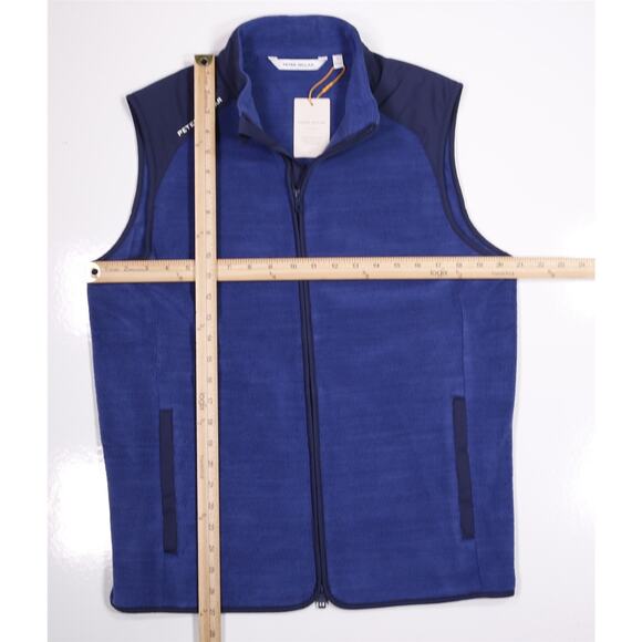 Peter Millar Men's Blue Fade Fleece Zip Front Vest Jacket Small New - Picture 4 of 9